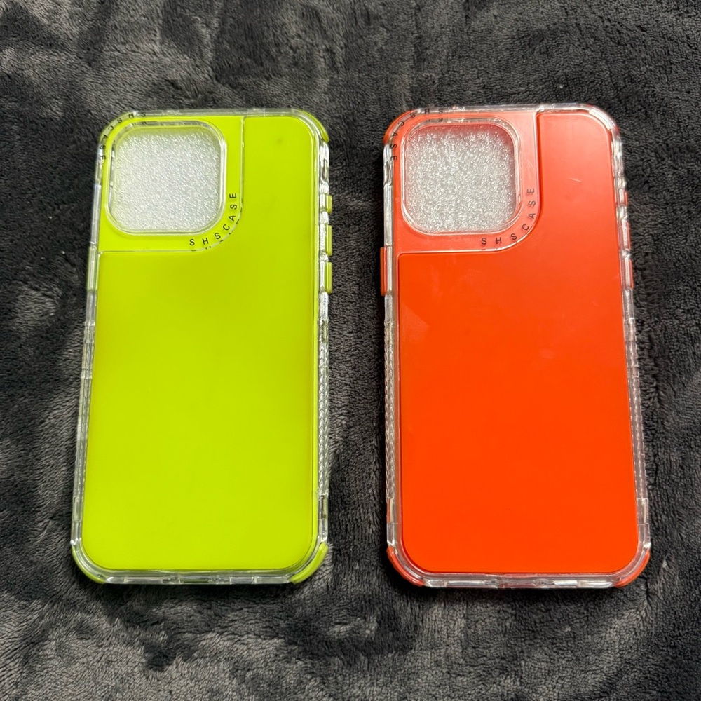 Neon Green and Orange Phone Cases iPhone 14 Pro Max